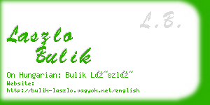 laszlo bulik business card